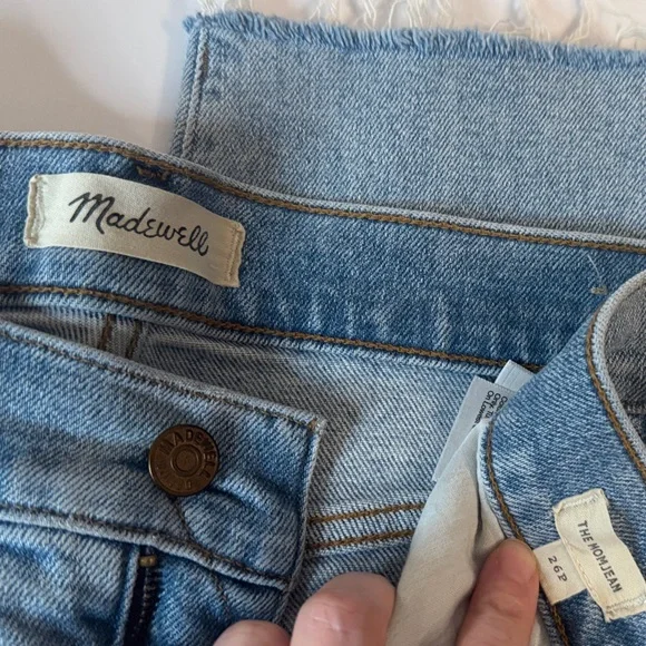 Madewell The Momjean High Rise Straight Leg Jeans 26 Petite 24” Inseam - Picture 2 of 5